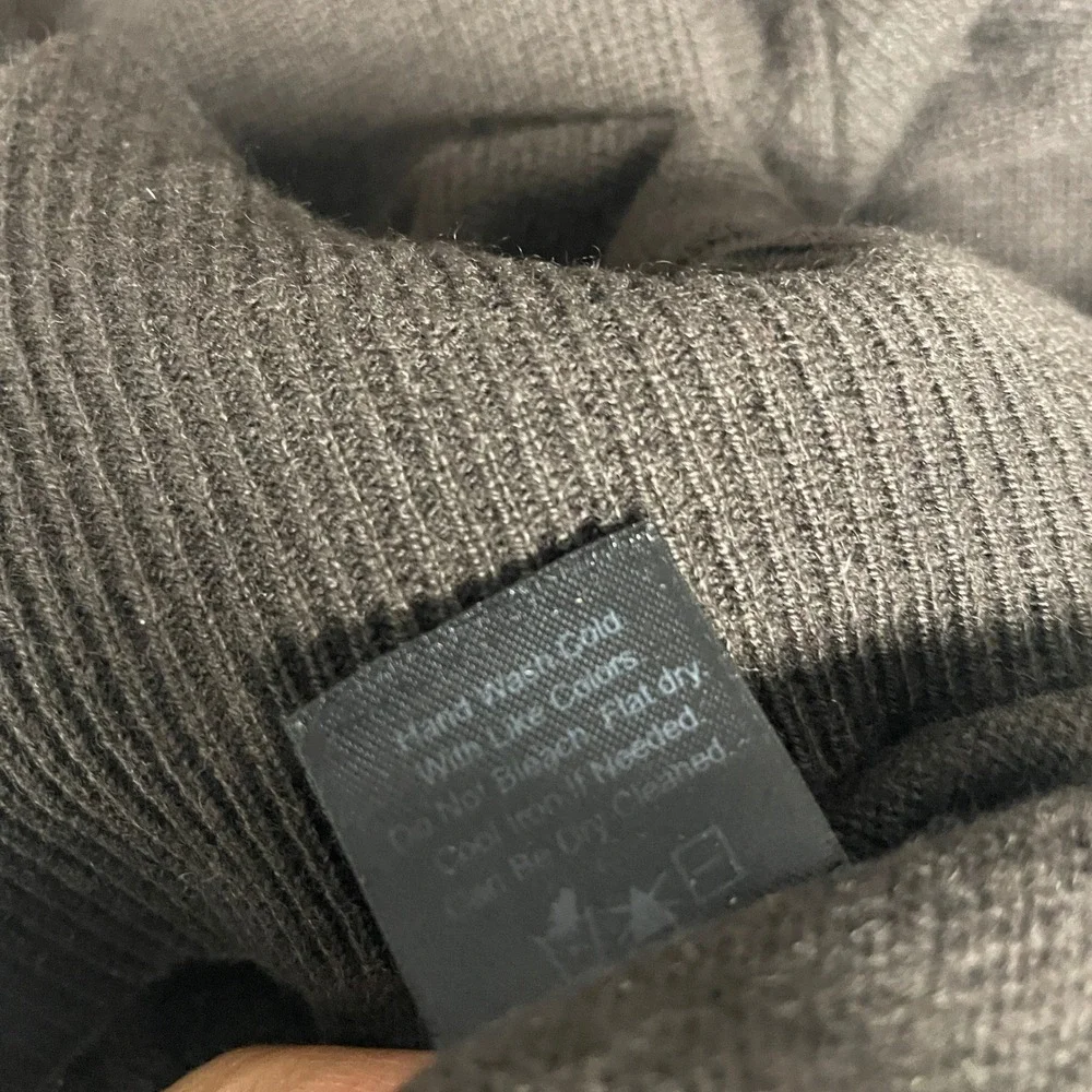 John Varvatos Cashmere Turtleneck Sweater Size L Brown Luxury Dark Academia